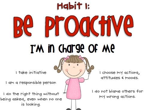 Be proactive - I'm In Charge of Me