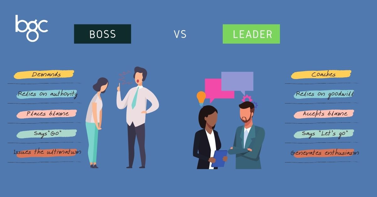 Qualities of boss vs leaders in people management  - BGC Group